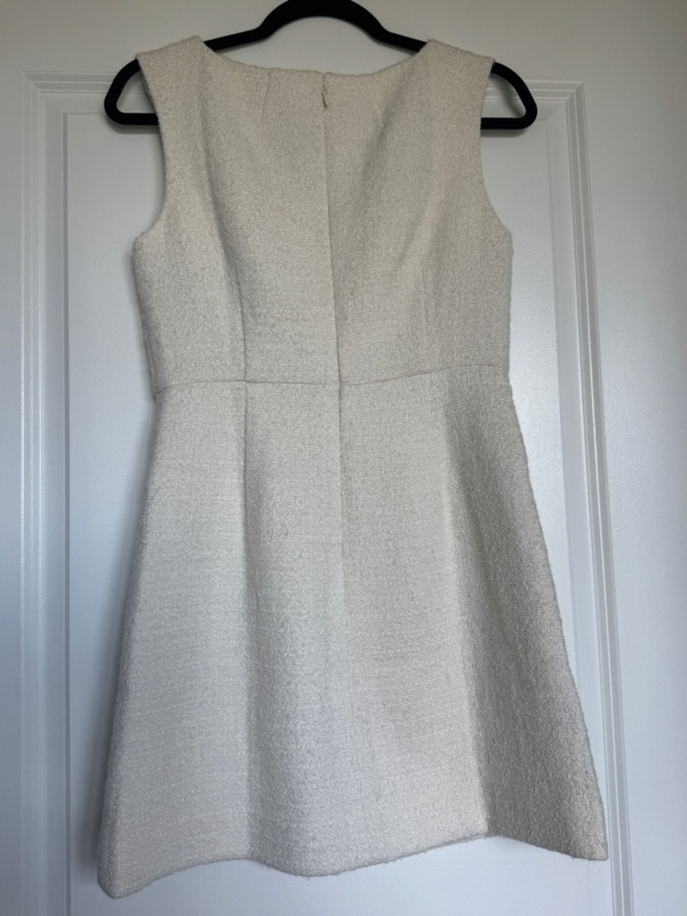 NWT | J. CREW Women’s Sophia Dress with Velvet Bows in Tweed | Ivory | Size 4 - Picture 7 of 16